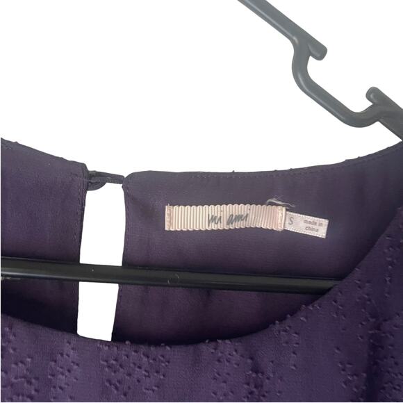 Mi Ami Women Size Small Dark Purple Romantic Fairy‎ Grunge Babydoll Top - Picture 5 of 10